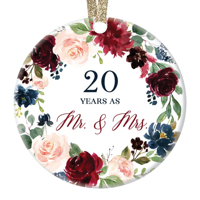 Mr & mrs christmas ornament