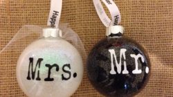 Mr & mrs christmas ornament